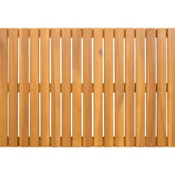 vidaXL Accesorios Para El Baño-Alfombrilla de baño Liso Marrón 60 x 40 cm Madera