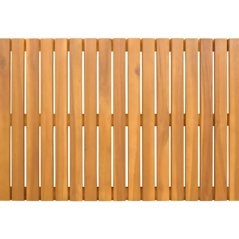 vidaXL Accesorios Para El Baño-Alfombrilla de baño Liso Marrón 60 x 40 cm Madera