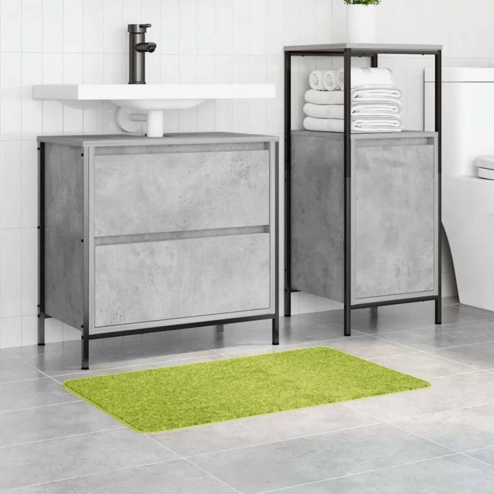 vidaXL Alfombrilla de baño antideslizante 50 x 80 cm PP Verde Online