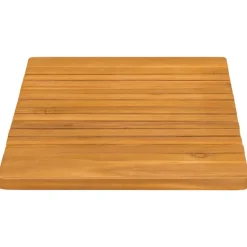 vidaXL Alfombrilla de baño Liso Marrón 59 x 40 cm Madera Online