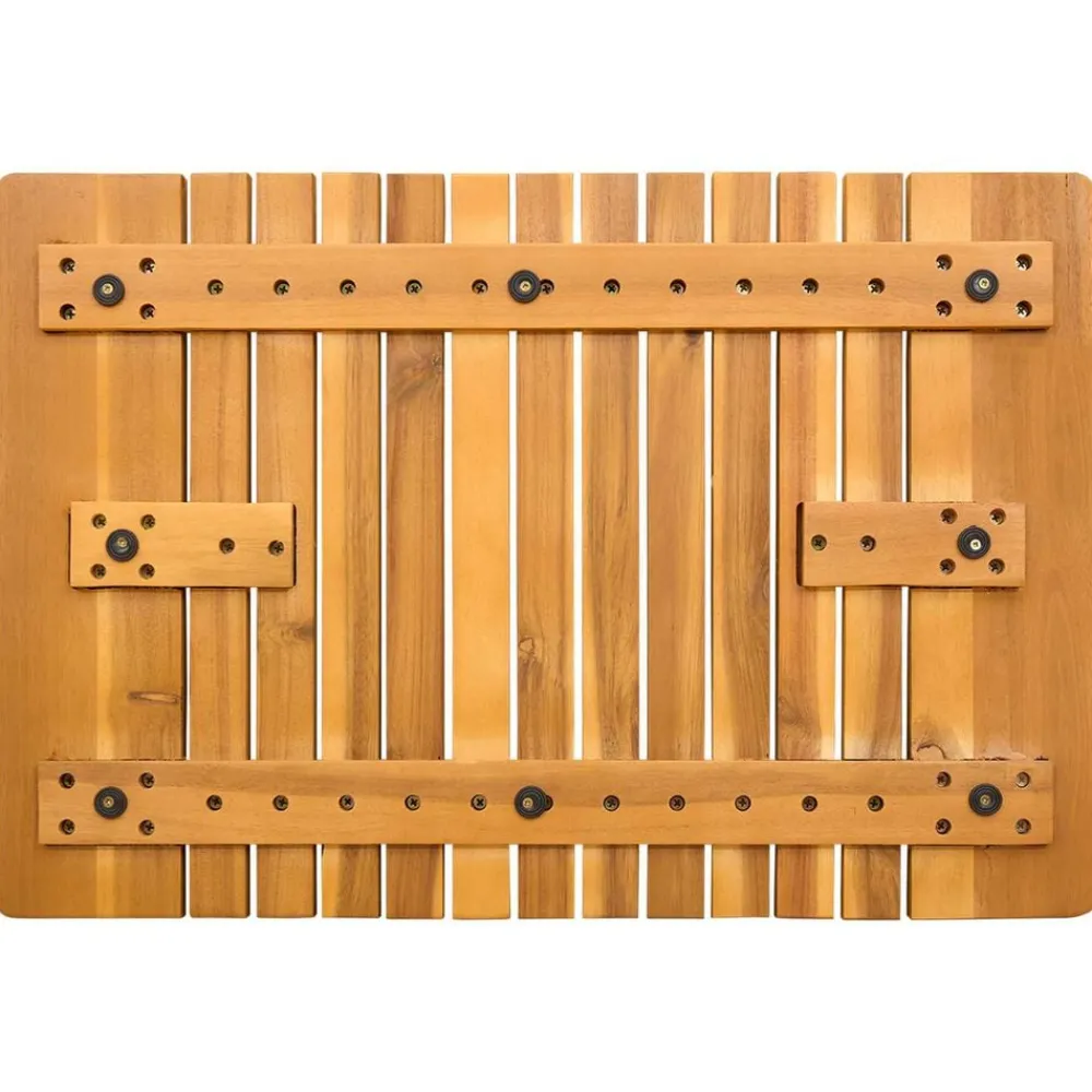 vidaXL Alfombrilla de baño Liso Marrón 59 x 40 cm Madera Online