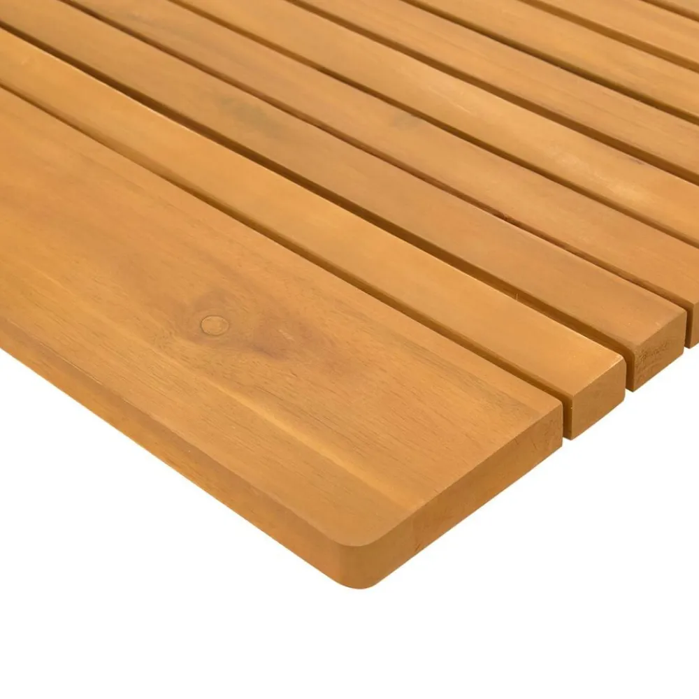 vidaXL Alfombrilla de baño Liso Marrón 59 x 40 cm Madera Online