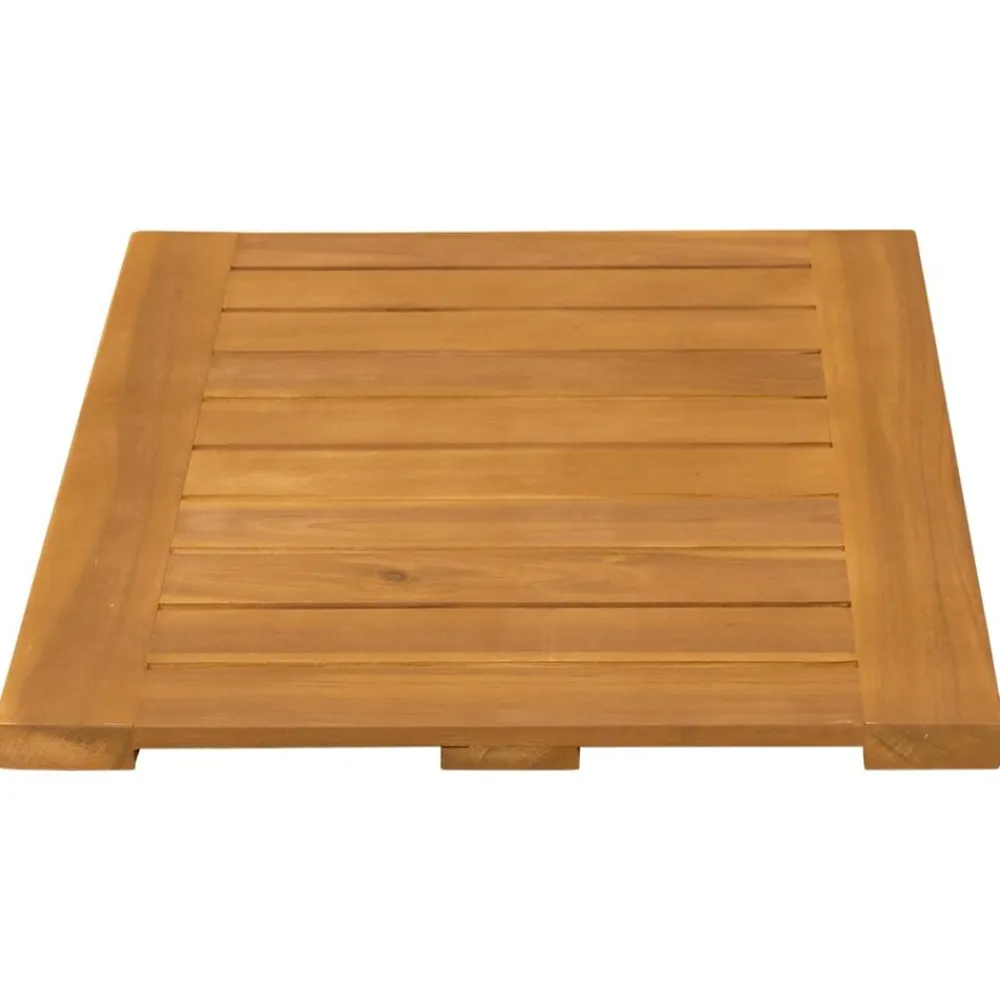 vidaXL Alfombrilla de baño Liso Marrón 60 x 40 cm Madera New