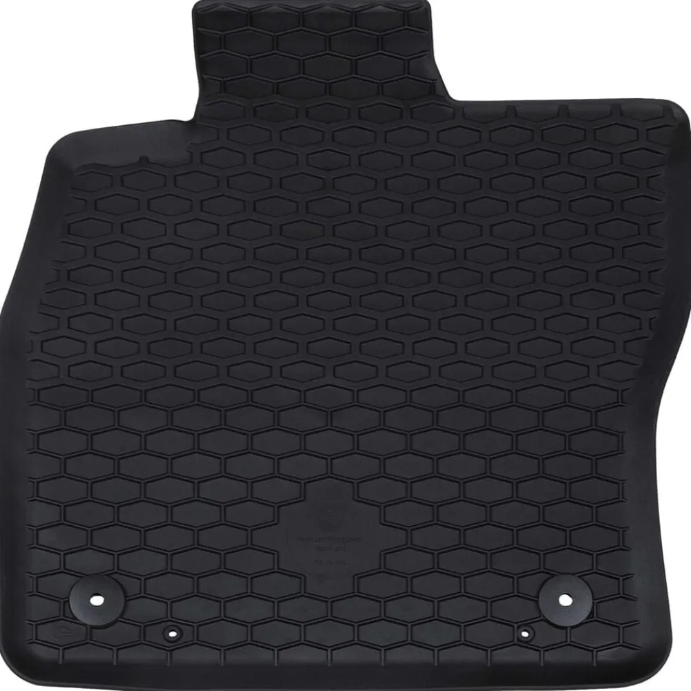 vidaXL Piezas Y Accesorios Para Vehículos-Alfombrilla de Coche 4 pcs Negro Goma