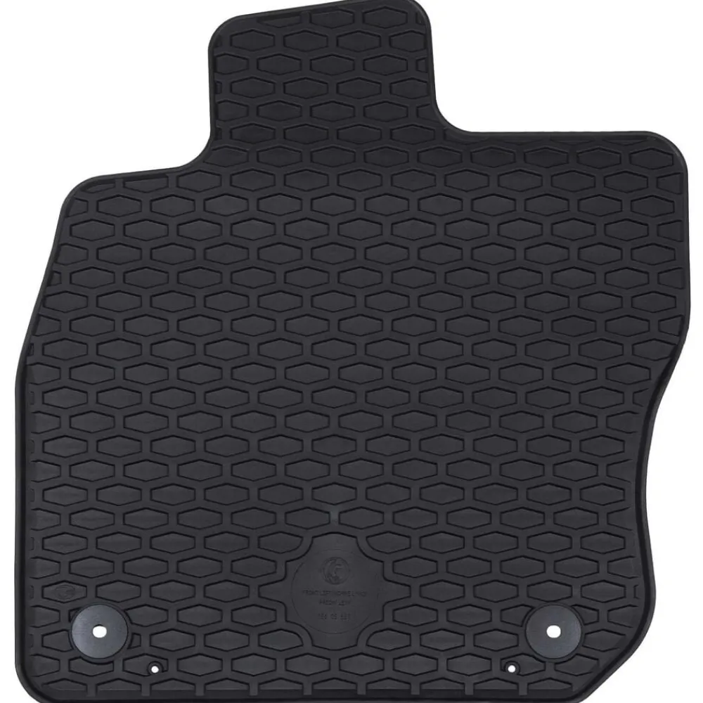 vidaXL Piezas Y Accesorios Para Vehículos-Alfombrilla de Coche 4 pcs Negro Goma