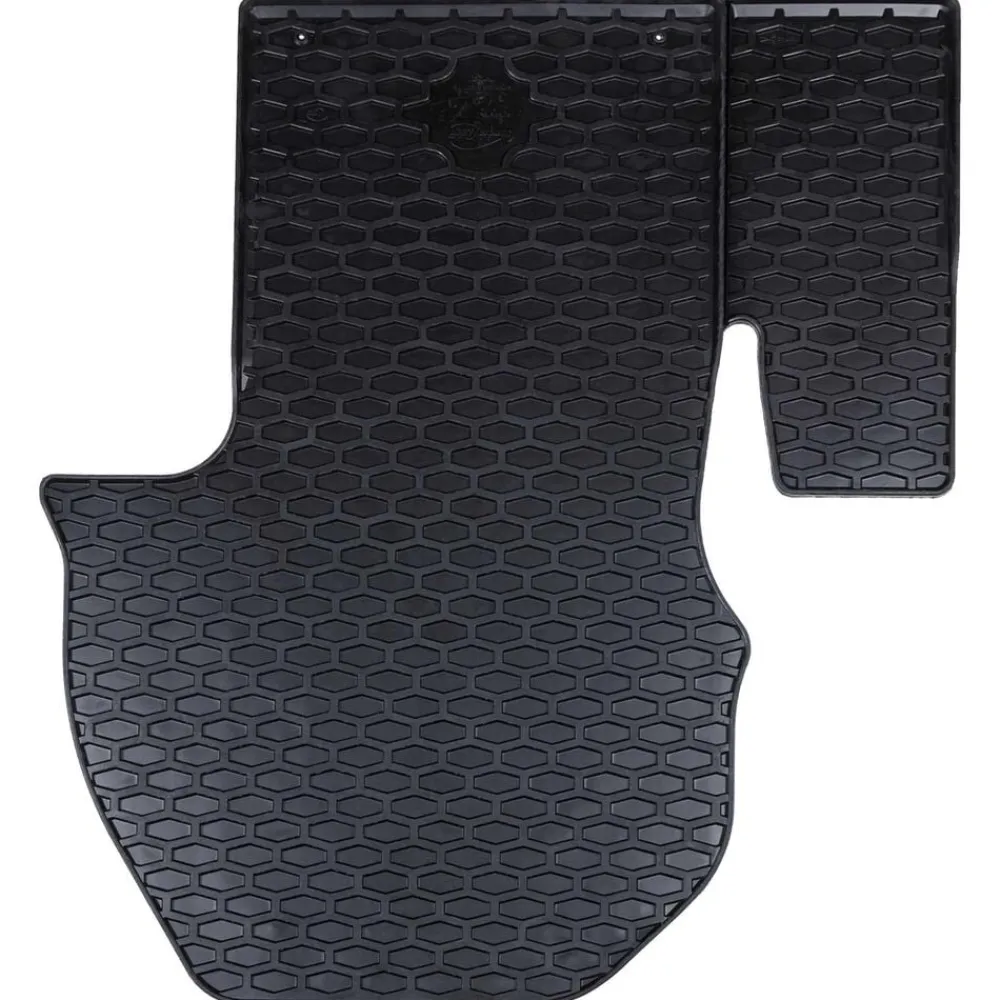 vidaXL Alfombrilla de Coche 2 pcs Negro Goma Best