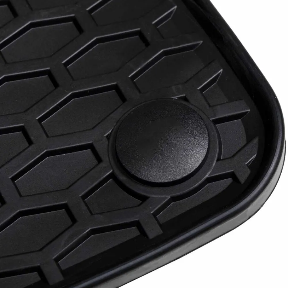 vidaXL Alfombrilla de Coche 2 pcs Negro Goma Best