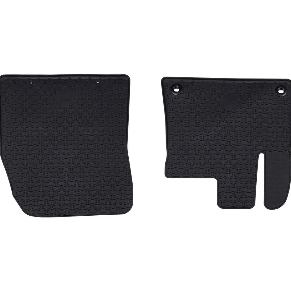 vidaXL Alfombrilla de Coche 2 pcs Negro Goma Hot
