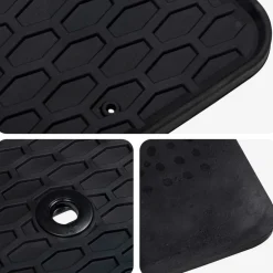 vidaXL Alfombrilla de Coche 2 pcs Negro Goma Hot