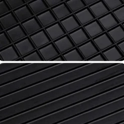 vidaXL Piezas Y Accesorios Para Vehículos-Alfombrilla de Coche 4 pcs Negro Goma