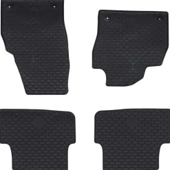 vidaXL Piezas Y Accesorios Para Vehículos-Alfombrilla de Coche 4 pcs Negro Goma