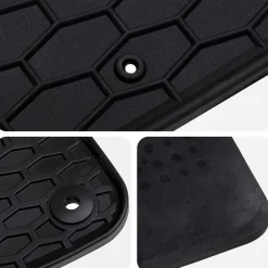 vidaXL Piezas Y Accesorios Para Vehículos-Alfombrilla de Coche 4 pcs Negro Goma