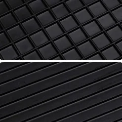 vidaXL Alfombrilla de Coche 4 pcs Negro Goma Outlet