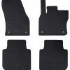 vidaXL Piezas Y Accesorios Para Vehículos-Alfombrilla de Coche 4 pcs Negro Goma