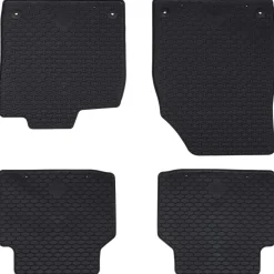 vidaXL Alfombrilla de Coche 4 pcs Negro Goma Online