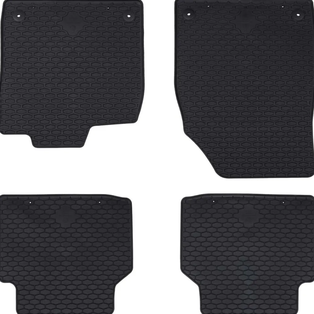 vidaXL Alfombrilla de Coche 4 pcs Negro Goma Online
