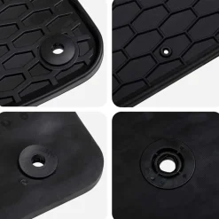 vidaXL Alfombrilla de Coche 4 pcs Negro Goma Online