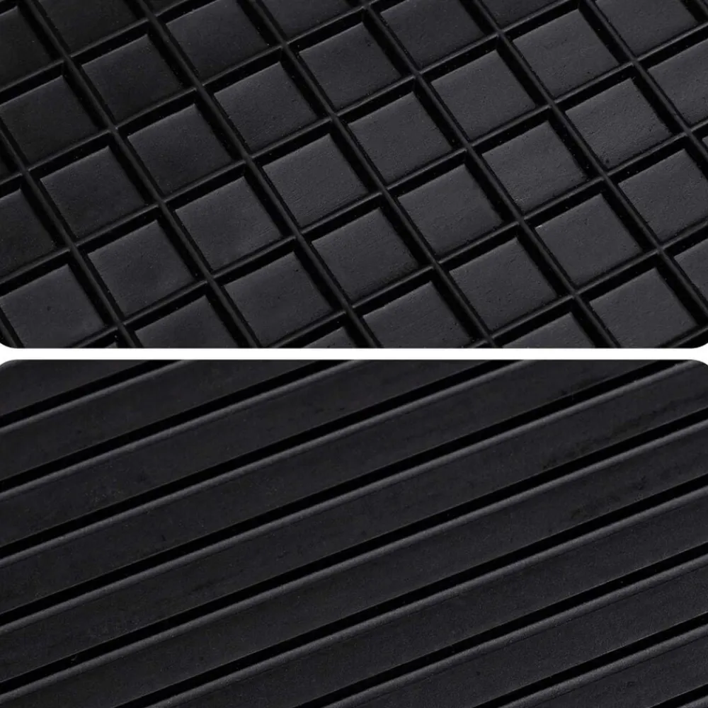 vidaXL Piezas Y Accesorios Para Vehículos-Alfombrilla de Coche 4 pcs Negro Goma