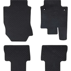 vidaXL Piezas Y Accesorios Para Vehículos-Alfombrilla de Coche 4 pcs Negro Goma