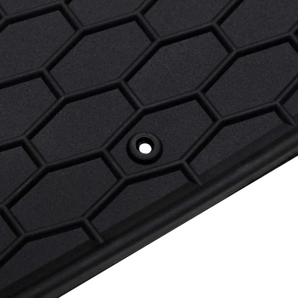 vidaXL Piezas Y Accesorios Para Vehículos-Alfombrilla de Coche 4 pcs Negro Goma