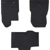 vidaXL Piezas Y Accesorios Para Vehículos-Alfombrilla de Coche 3 pcs Negro Goma