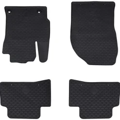 vidaXL Alfombrilla de Coche 4 pcs Negro Goma New