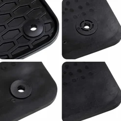 vidaXL Piezas Y Accesorios Para Vehículos-Alfombrilla de Coche 4 pcs Negro Goma