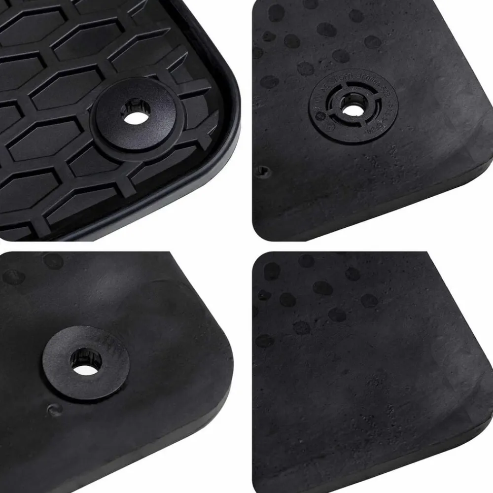 vidaXL Piezas Y Accesorios Para Vehículos-Alfombrilla de Coche 4 pcs Negro Goma