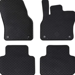 vidaXL Alfombrilla de Coche 4 pcs Negro Goma Online
