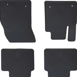 vidaXL Alfombrilla de Coche 4 pcs Negro Goma Best