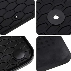 vidaXL Alfombrilla de Coche 4 pcs Negro Goma Best