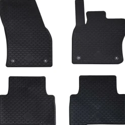 vidaXL Alfombrilla de Coche 4 pcs Negro Goma Online