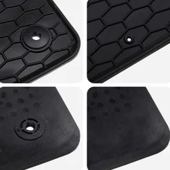 vidaXL Alfombrilla de Coche 4 pcs Negro Goma Online