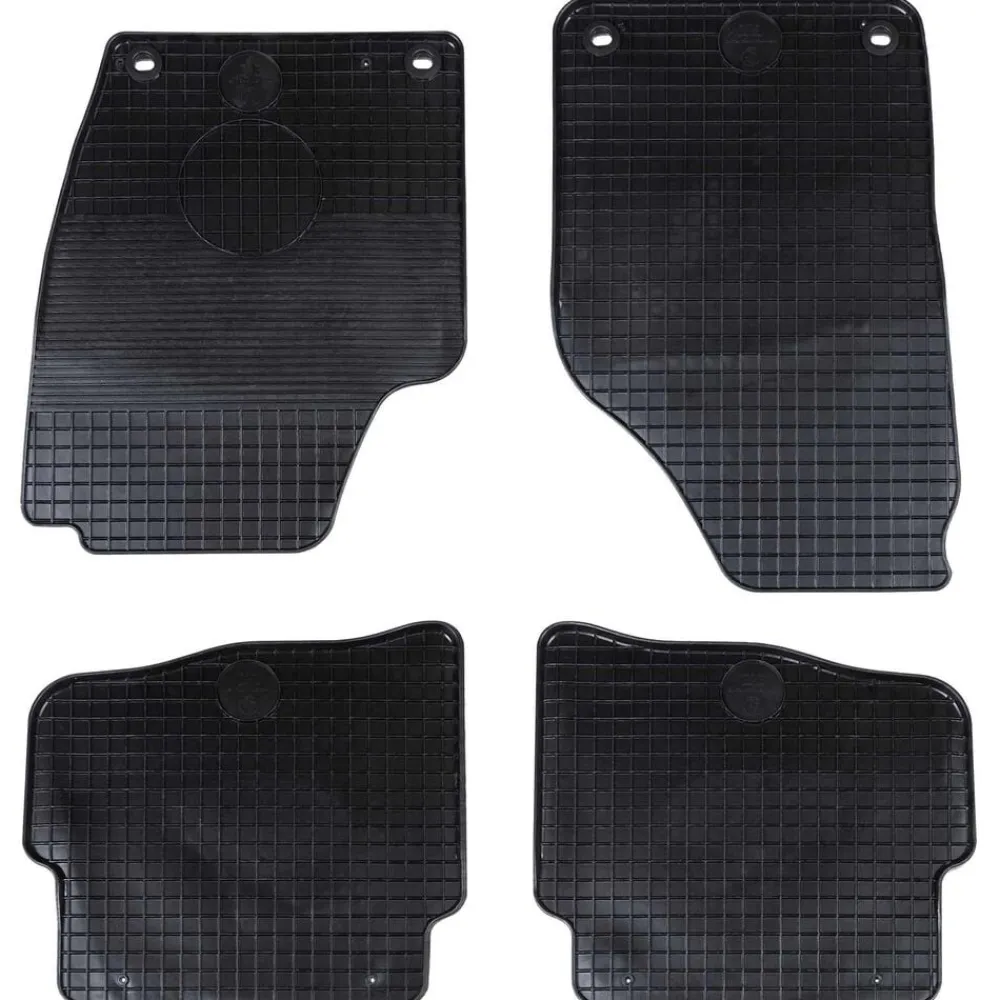 vidaXL Alfombrilla de Coche 4 pcs Negro Goma Online