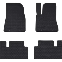 vidaXL Alfombrilla de Coche 4 pcs Negro Goma Hot