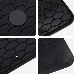 vidaXL Piezas Y Accesorios Para Vehículos-Alfombrilla de Coche 2 pcs Negro Goma
