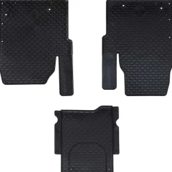 vidaXL Alfombrilla de Coche 3 pcs Negro Goma Sale