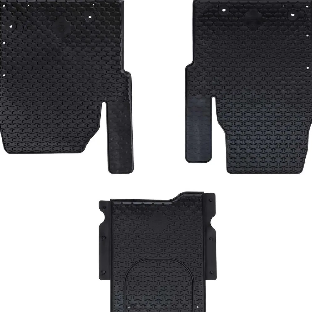 vidaXL Alfombrilla de Coche 3 pcs Negro Goma Sale