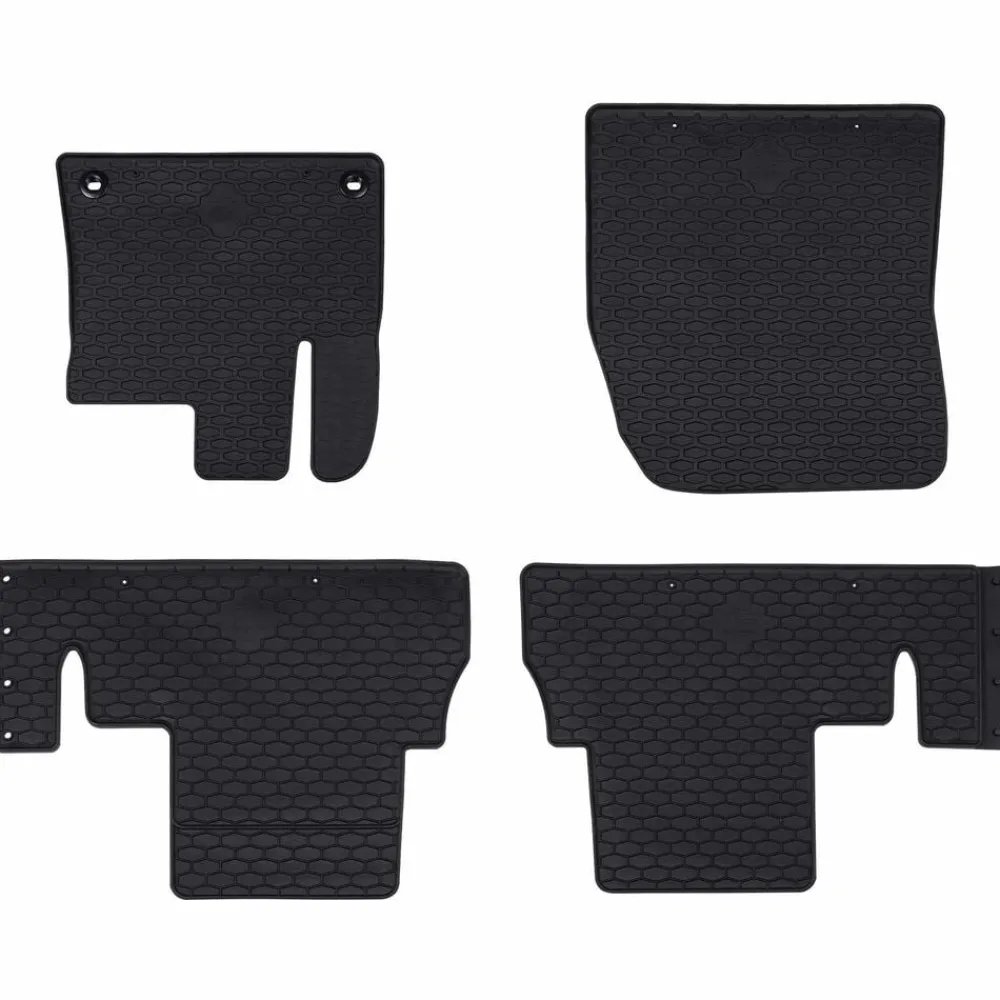 vidaXL Piezas Y Accesorios Para Vehículos-Alfombrilla de Coche 4 pcs Negro Goma