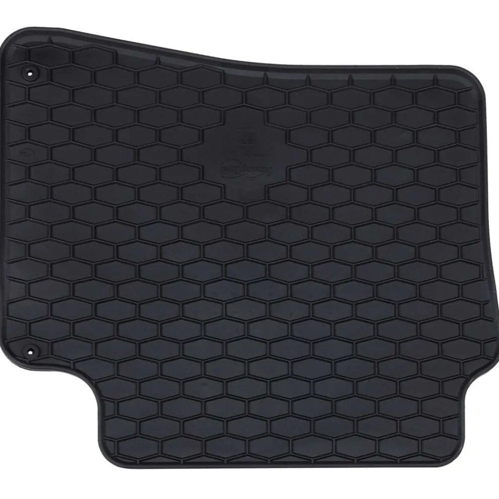 vidaXL Piezas Y Accesorios Para Vehículos-Alfombrilla de Coche 4 pcs Negro Goma