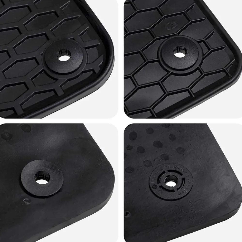vidaXL Alfombrilla de Coche 4 pcs Negro Goma Online