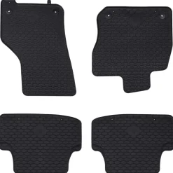 vidaXL Alfombrilla de Coche 4 pcs Negro Goma Sale