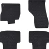 vidaXL Alfombrilla de Coche 4 pcs Negro Goma New