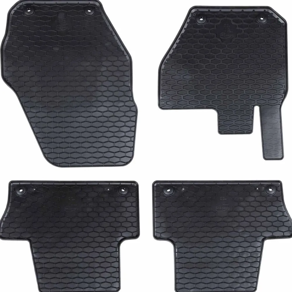 vidaXL Alfombrilla de Coche 4 pcs Negro Goma Sale
