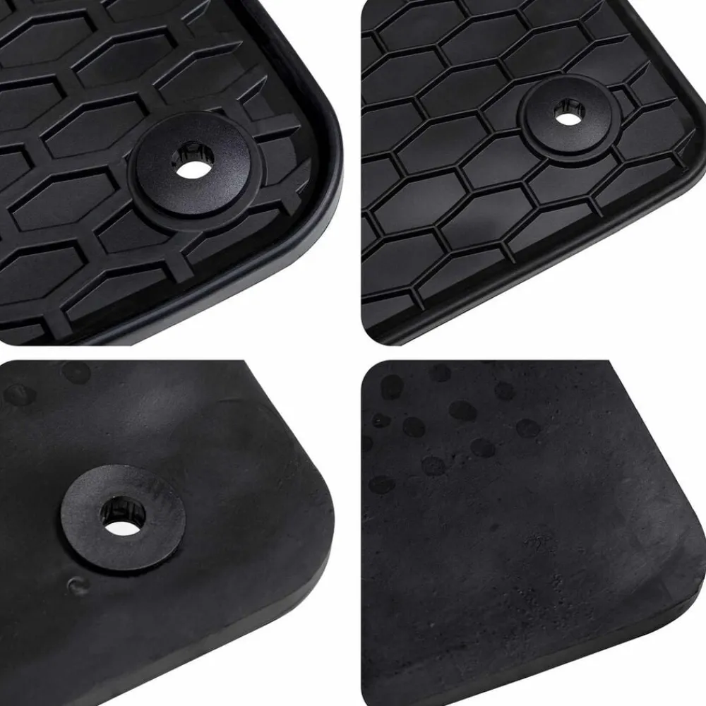 vidaXL Alfombrilla de Coche 4 pcs Negro Goma Sale
