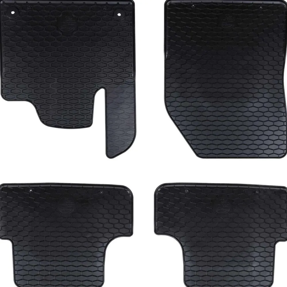 vidaXL Alfombrilla de Coche 4 pcs Negro Goma Online