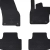 vidaXL Piezas Y Accesorios Para Vehículos-Alfombrilla de Coche 4 pcs Negro Goma