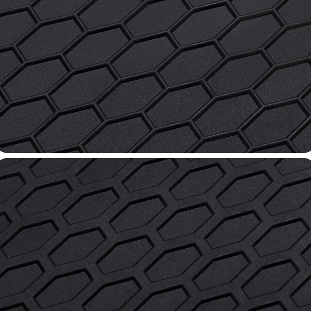 vidaXL Piezas Y Accesorios Para Vehículos-Alfombrilla de Coche 4 pcs Negro Goma