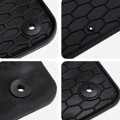 vidaXL Alfombrilla de Coche 4 pcs Negro Goma Clearance