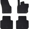 vidaXL Piezas Y Accesorios Para Vehículos-Alfombrilla de Coche 4 pcs Negro Goma